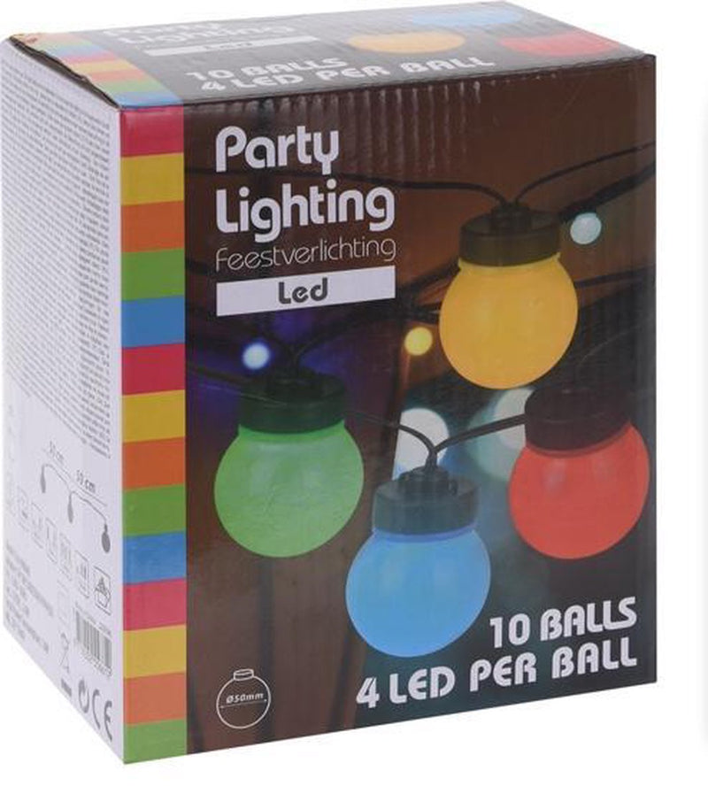 LED Party Lyskæde, 10 pærer, 7,5 m