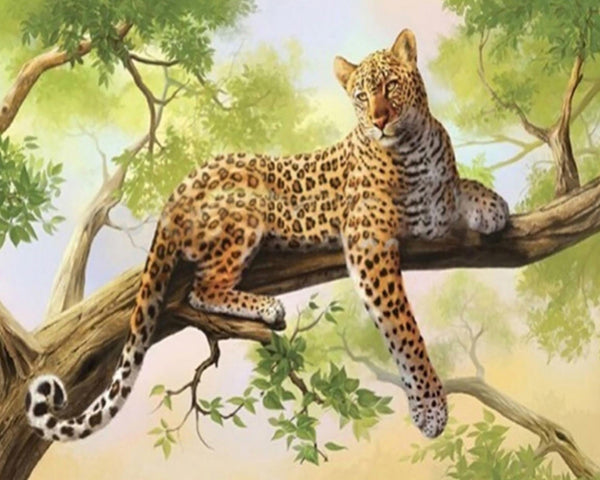 Jaguar i Træet - 40x50cm