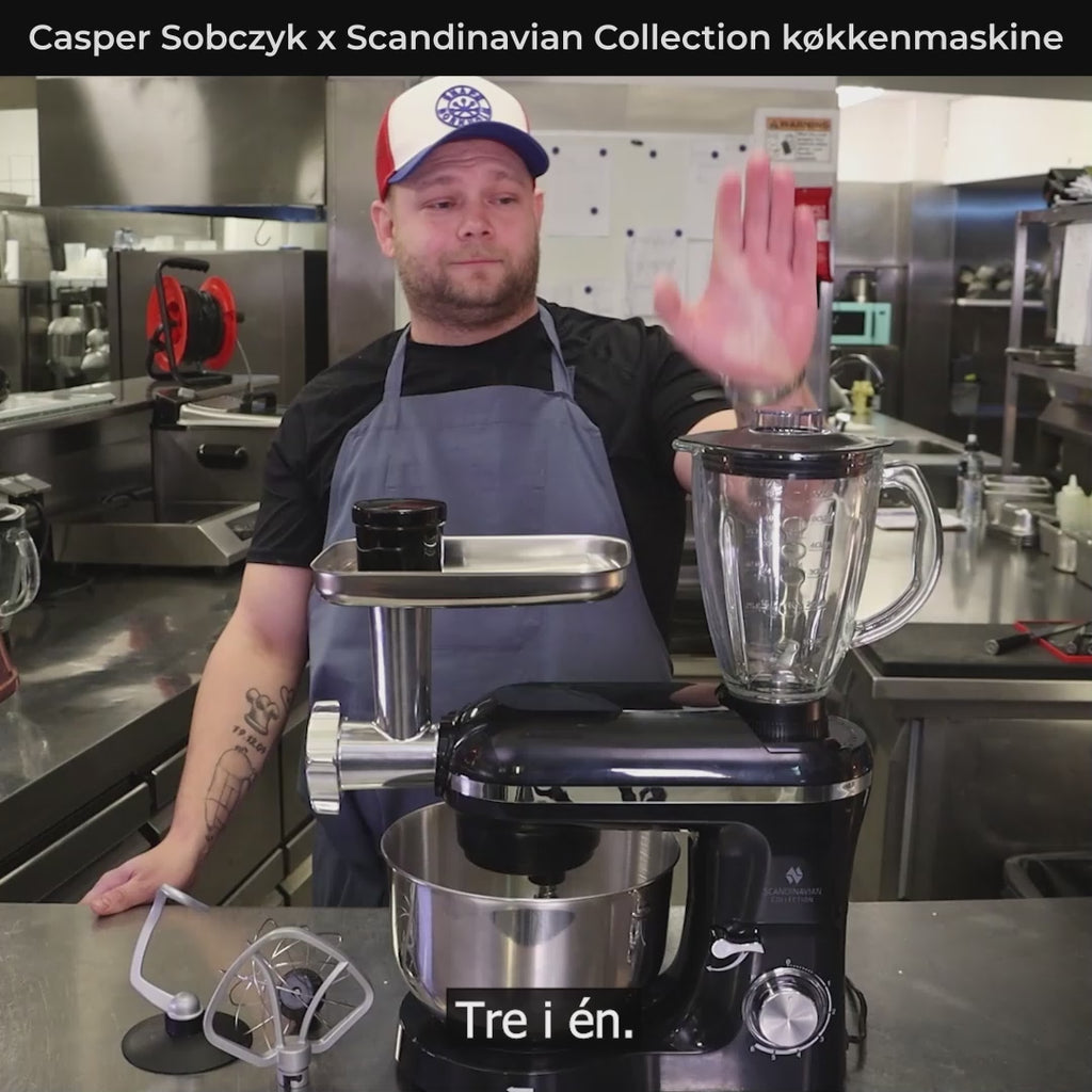pizza Indsigtsfuld Predictor Scandinavian Collection Køkkenmaskine 3-i-1, Kødhakker, blender og rør