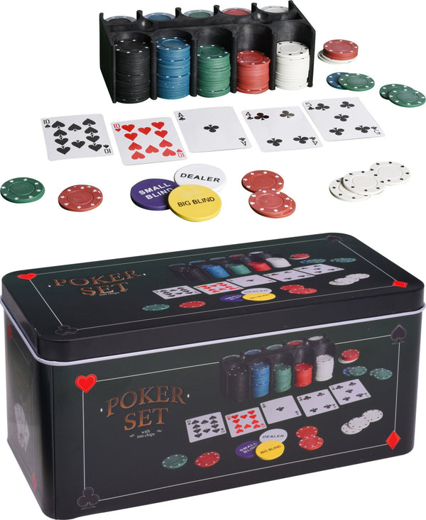 Komplet Pokersæt inkl. Spillekort og 200 chips