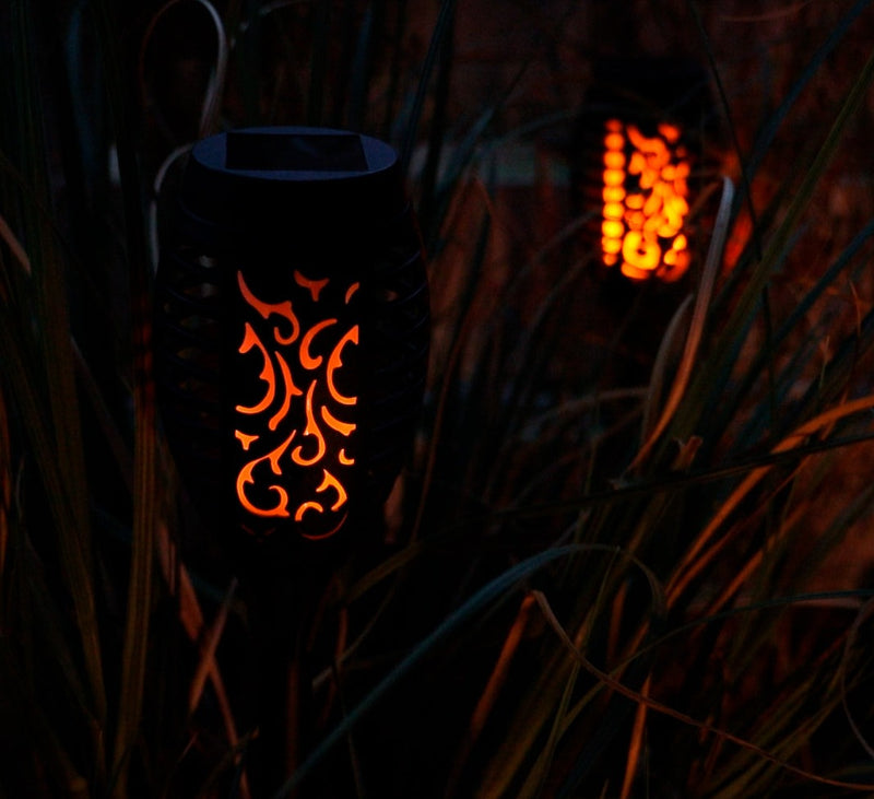 Solcelle LED Fakkel, 3 stk