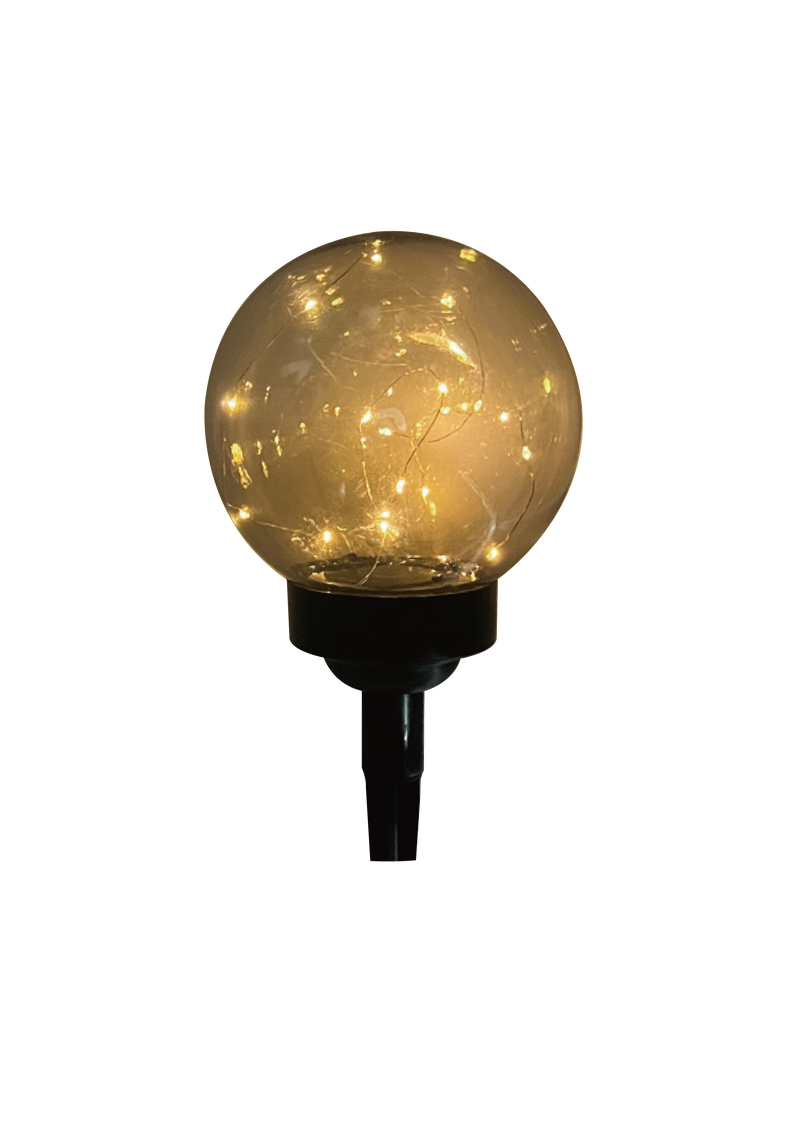 Solcelle Kuglelampe med Lyskæde, Ø15 cm