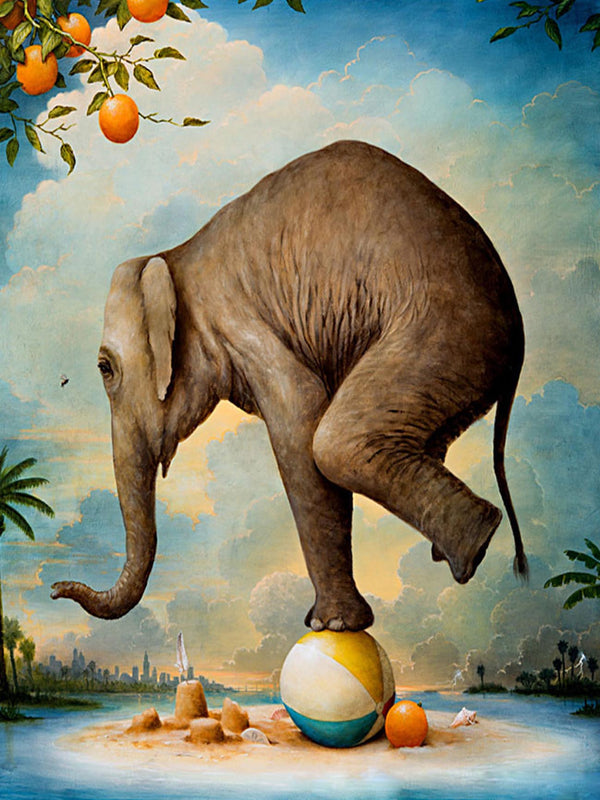 Cirkus Elefant - 30x40cm